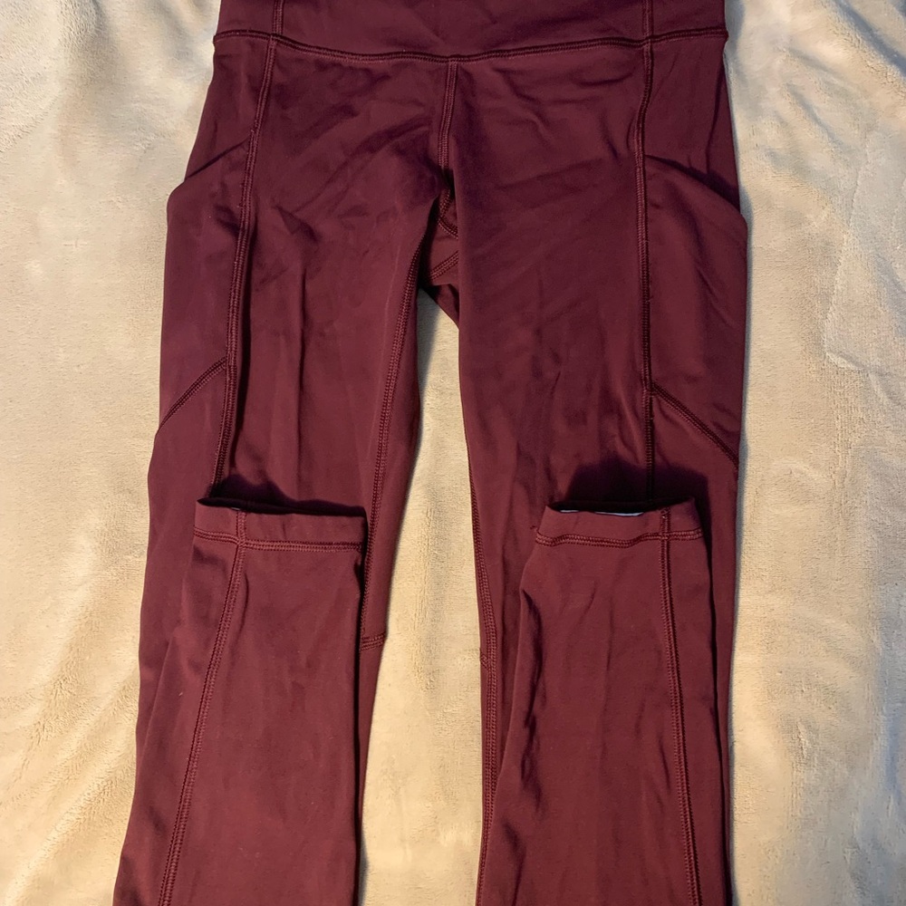 Lululemon Athletica Maroon Leggings